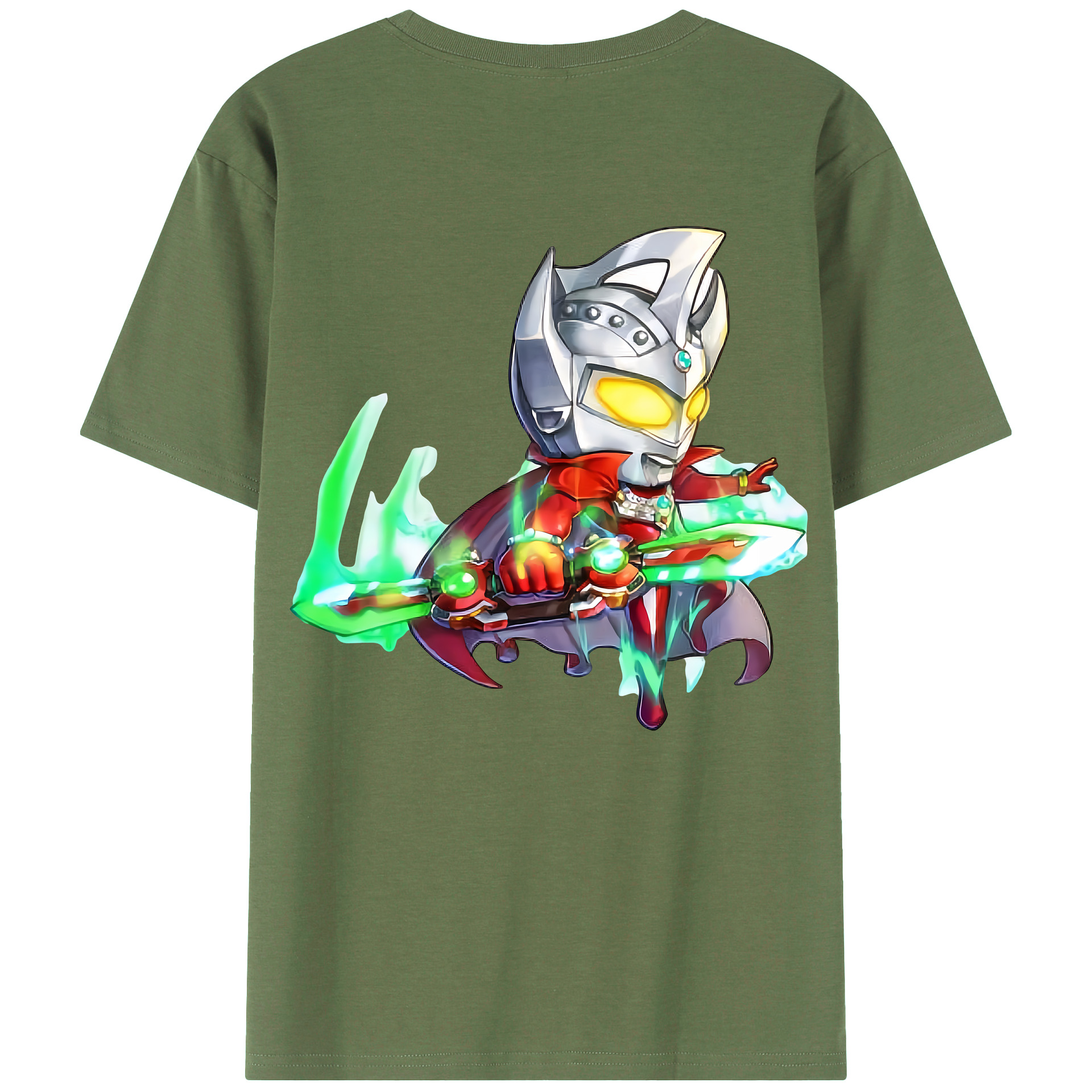 （画像用） ウルトラマン Ultraman 綿100％ メンズ半袖Tシャツ（バックプリント） 通気性